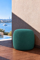 Avyren Teal Green Outdoor Pouf