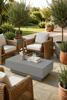 Azalea Ash Grey Microconcrete Outdoor Coffee Table