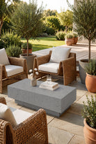 Azalea Ash Grey Speckled Microconcrete Outdoor Coffee Table