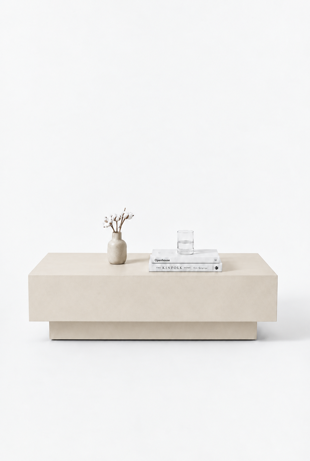 Azalea Light Beige Microconcrete Coffee Table