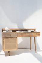 Bali Rattan Door Wooden Desk
