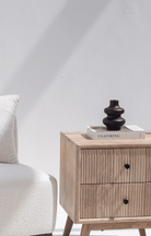 Black Curvy Layers Ceramic Vase (2 Sizes) 