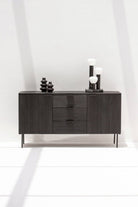 Black 3 Drawers & 2 Doors Sideboard 