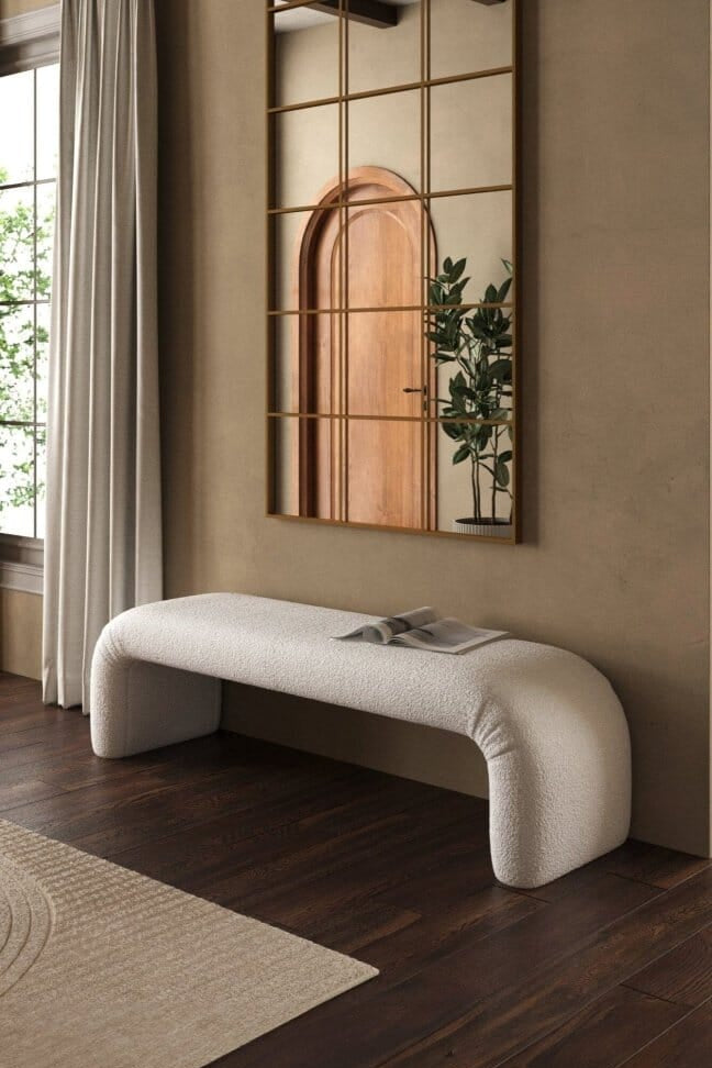 Bram Arch Boucle Bench