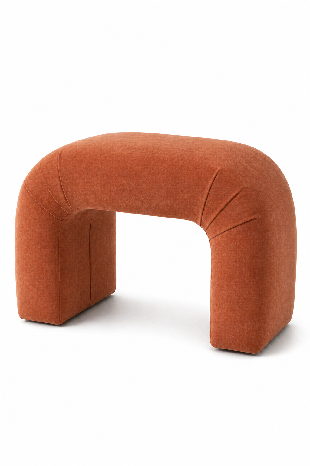 Bram Warm Terracotta Arch Pouf Ottoman