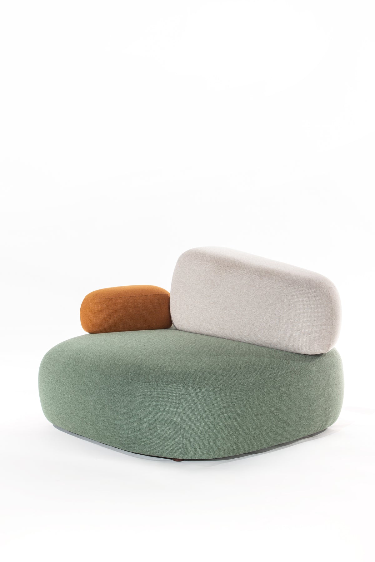 Branka Sage Ember Sofa Chair | Modern Colorblock Lounge Seating – Homekode