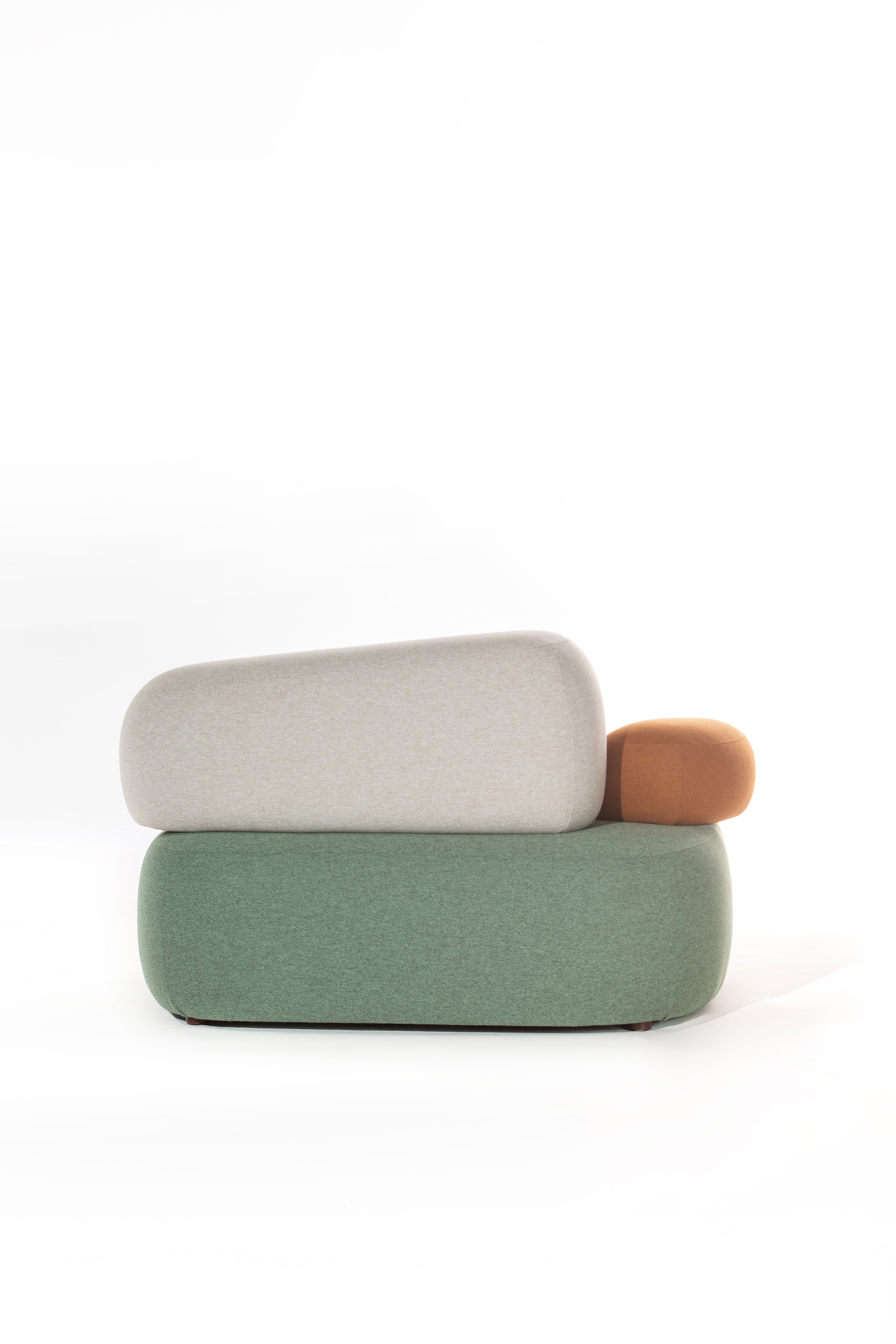 Branka Sage Ember Sofa Chair With Multicolor