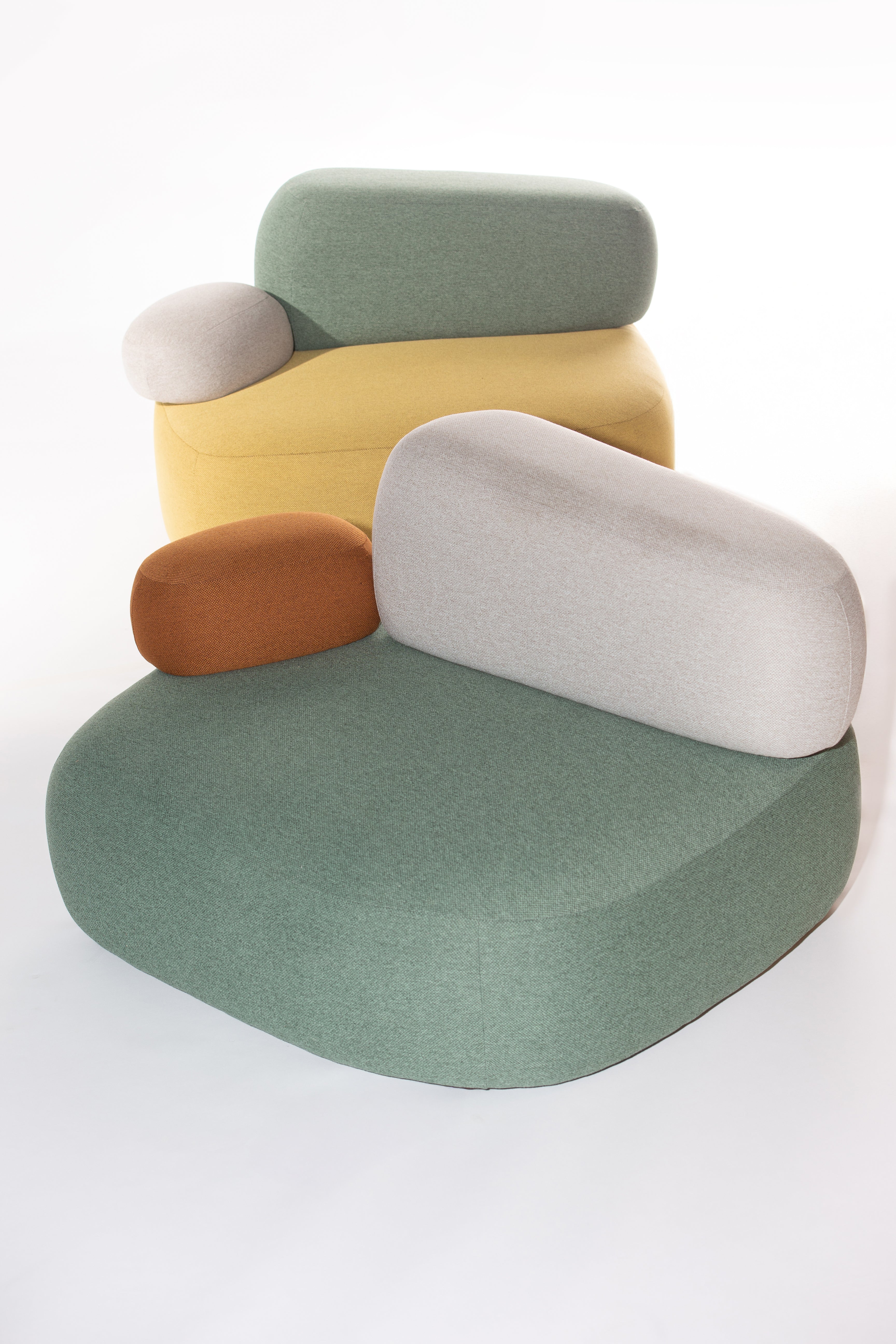 Branka Sage Ember Sofa Chair With Multicolor