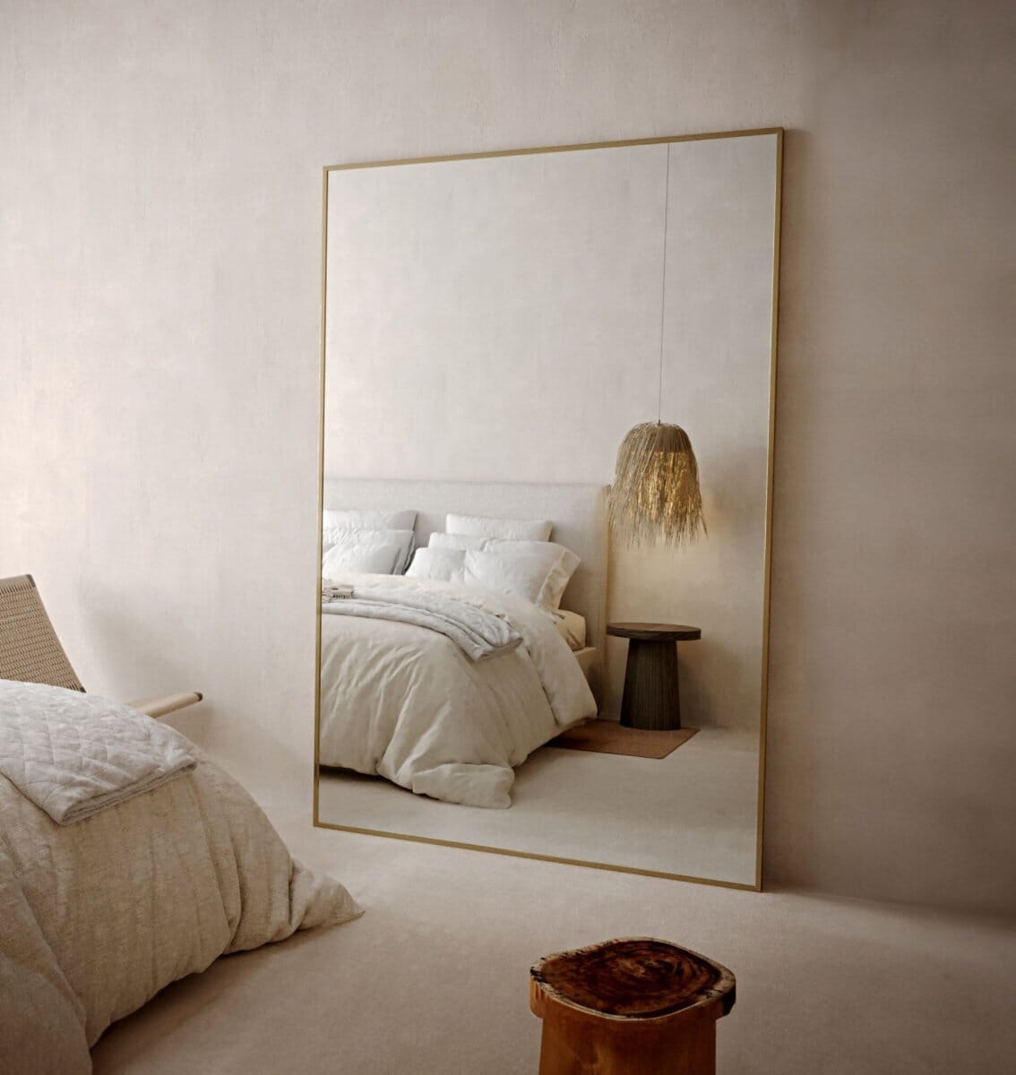 Brass XL Modern Rectangle Mirror (4 Sizes) Mirrors 