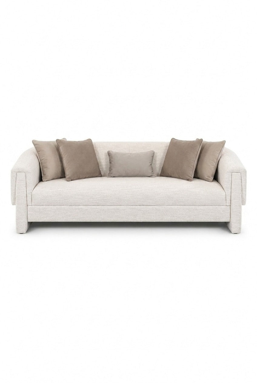 Briska Beige 3 Seater Sofa
