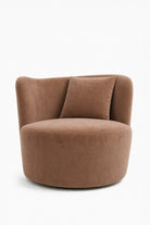 Bronte Camel Brown Swivel Sofa Chair