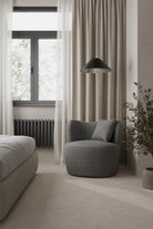 Bronte Dark Grey Swivel Sofa Chair