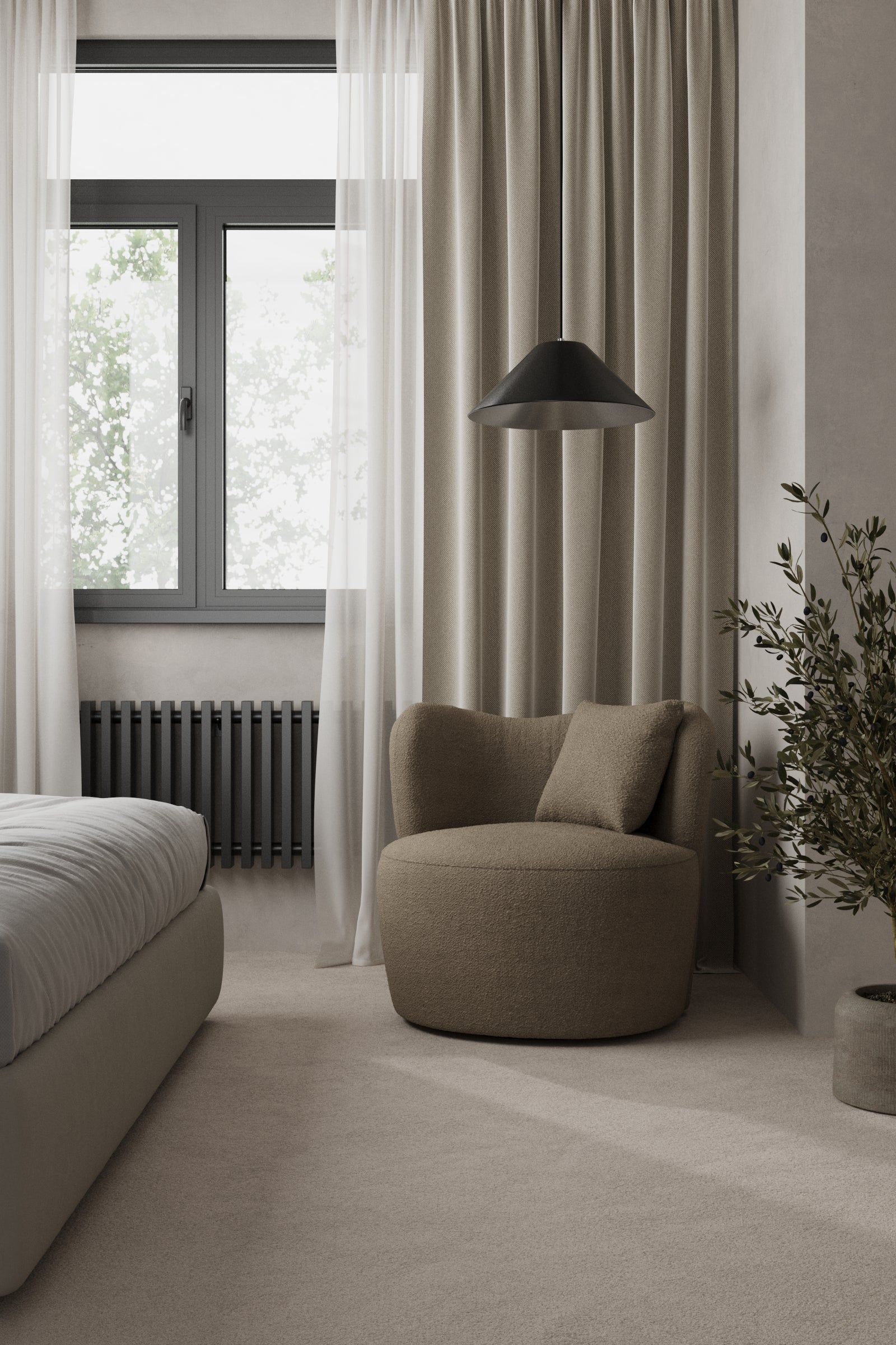 Bronte Earthy Brown Swivel Sofa Chair