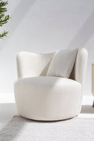 Bronte Off White Swivel Sofa Chair
