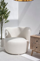 Bronte Off White Swivel Sofa Chair