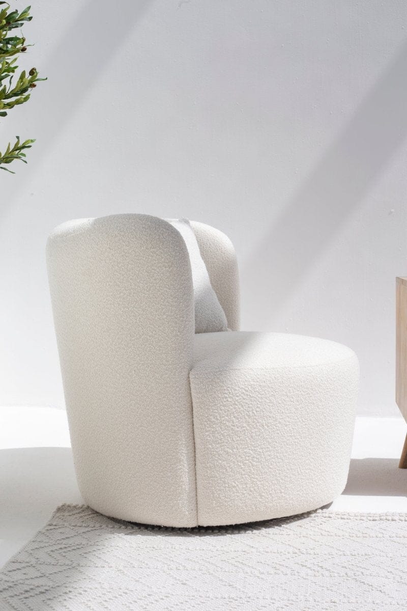 Bronte Off White Swivel Sofa Chair
