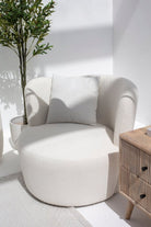 Bronte Off White Swivel Sofa Chair