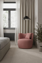 Bronte Rosewood Pink Swivel Sofa Chair