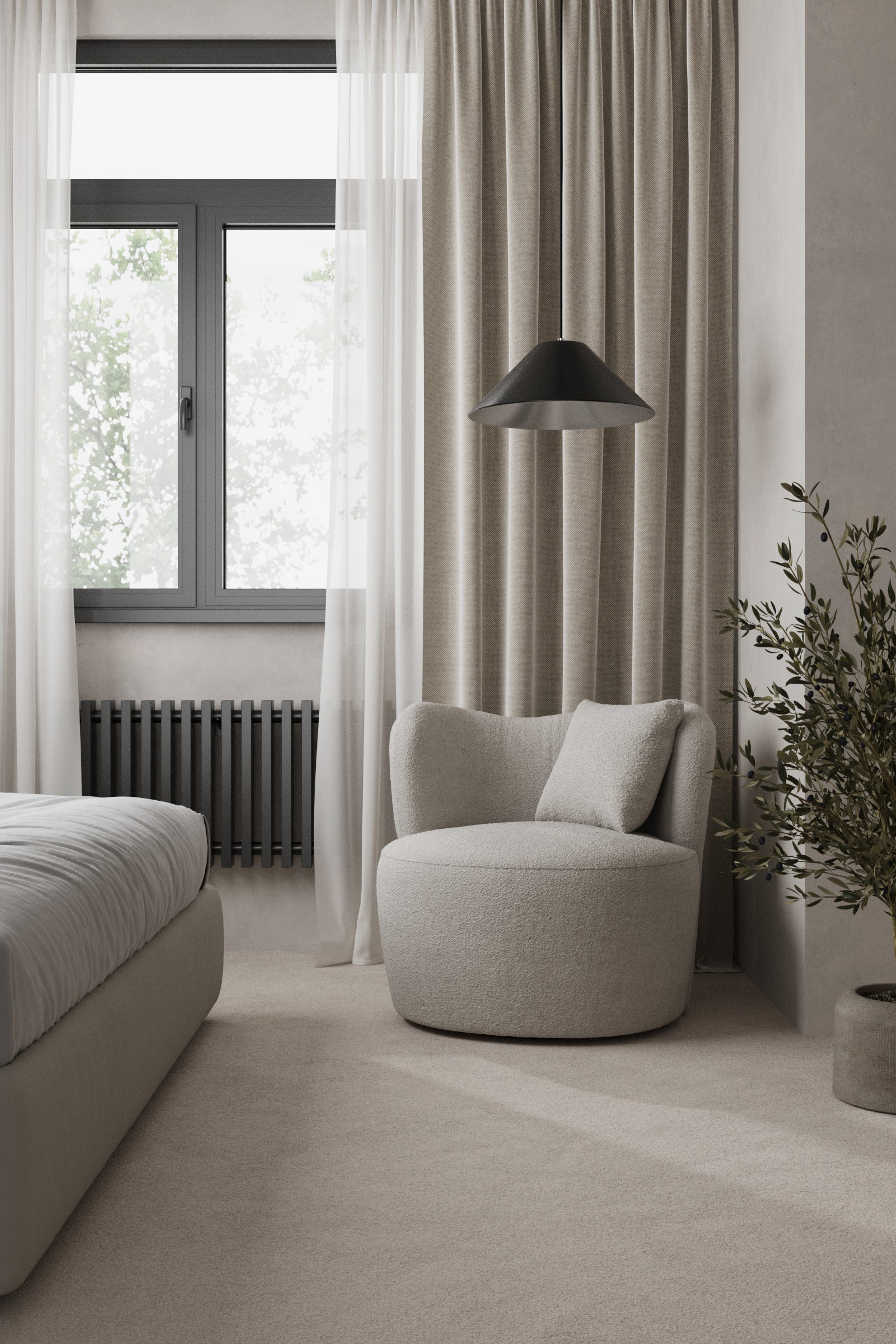 Bronte Soft Sand Swivel Sofa Chair