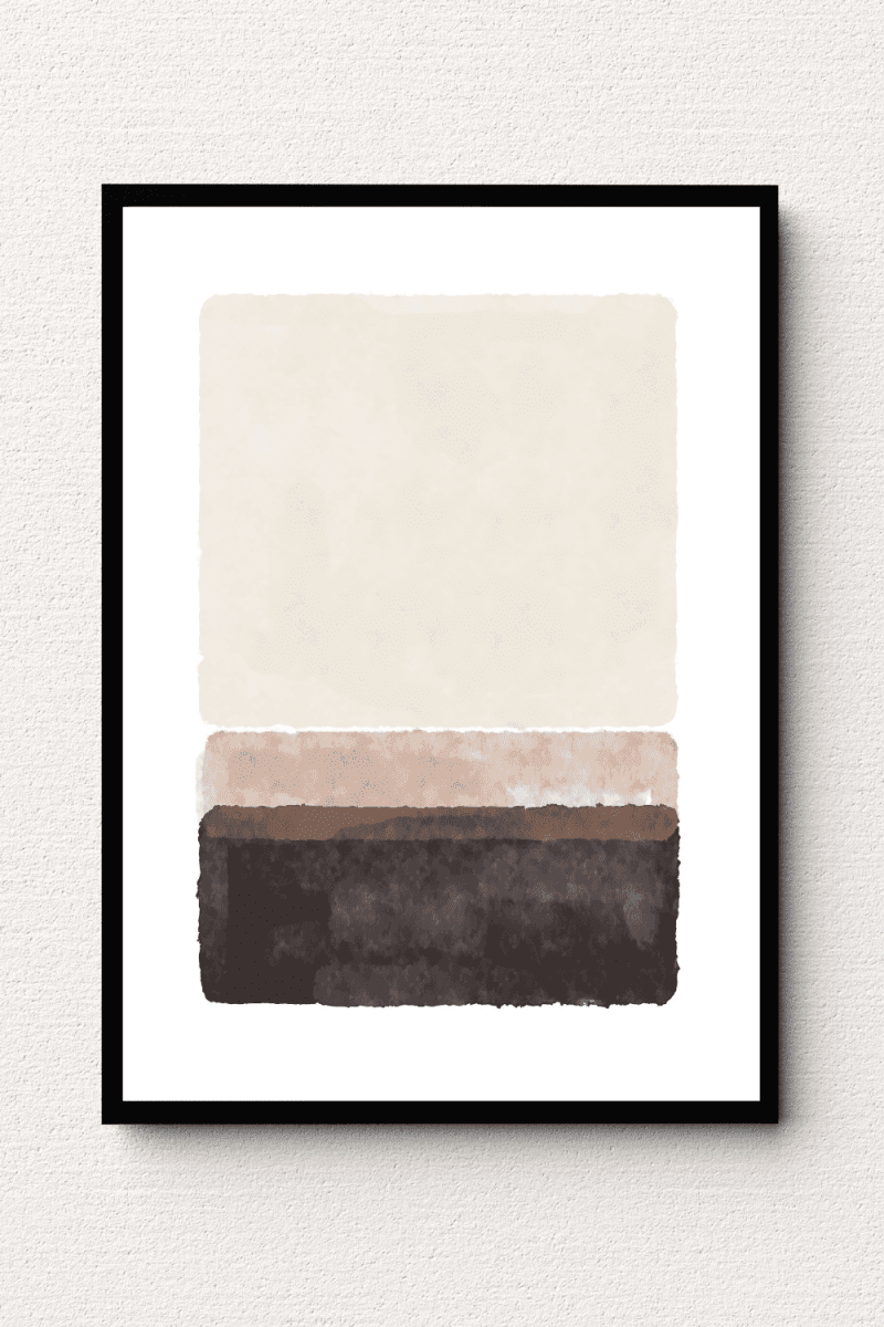 Brown Blush Tones Abstract Wall Art FAI12 