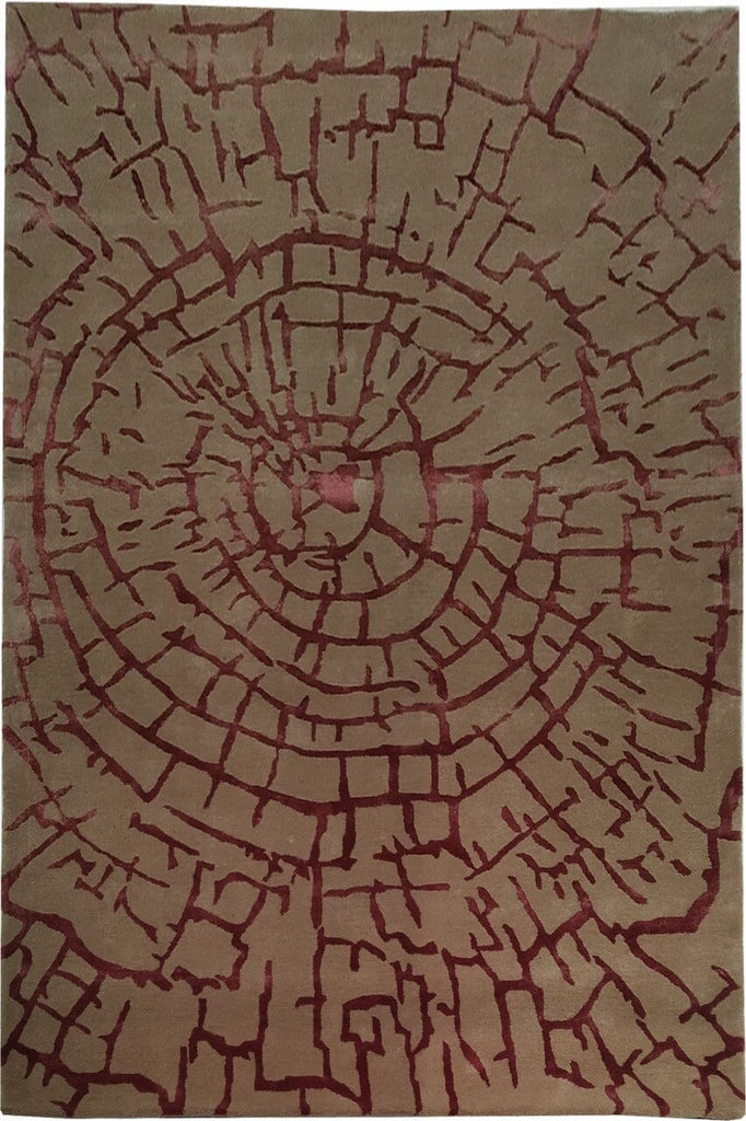 Red and Brown Handmade Carpet (153x245 CM) HANDMADE CARPET Homekode 