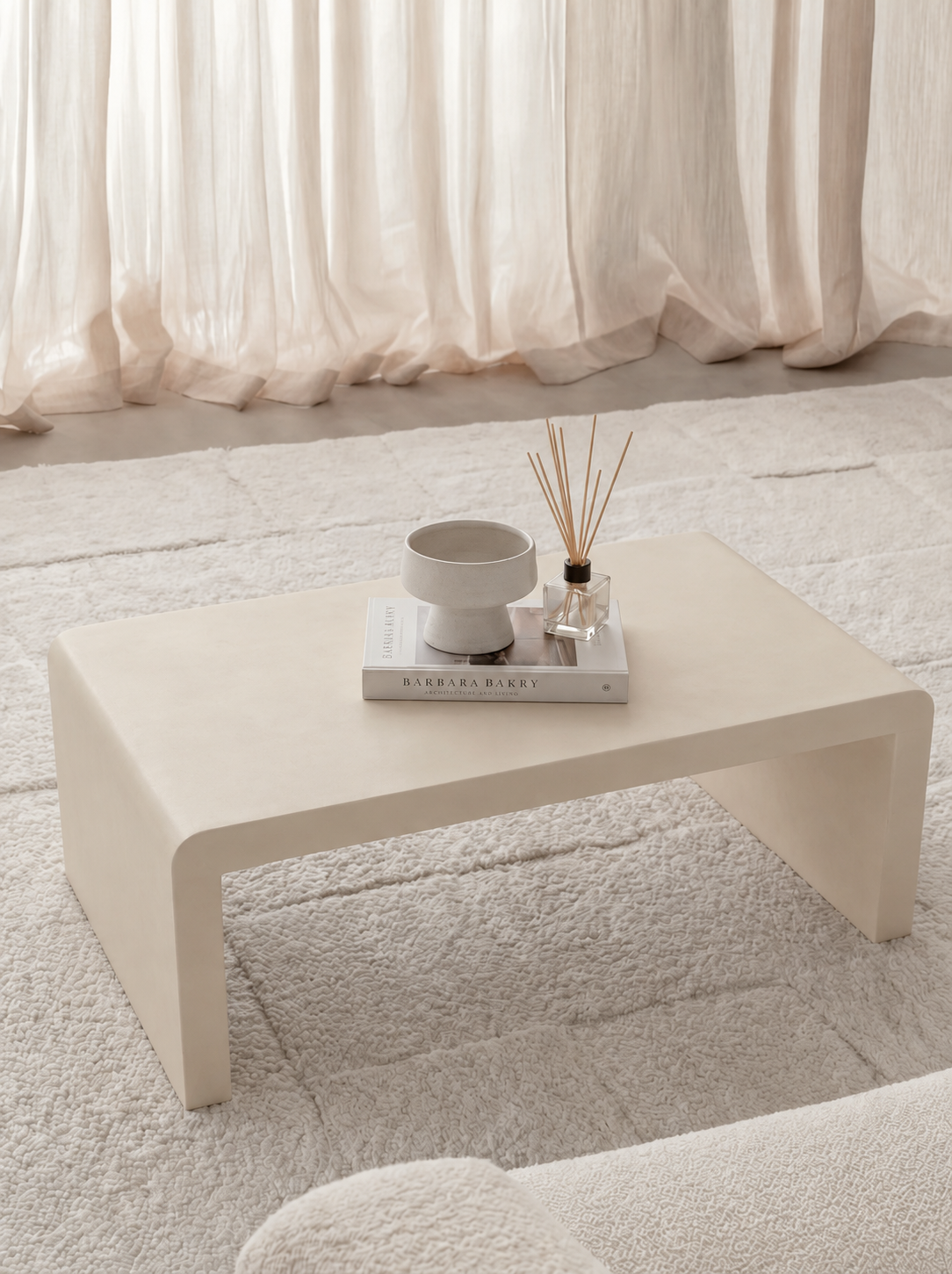 Camden Light Beige Microconcrete Coffee Table