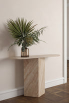 Candice Travertine Console Table