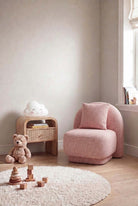 Caressa Mink Blush Kids Lounge Chair