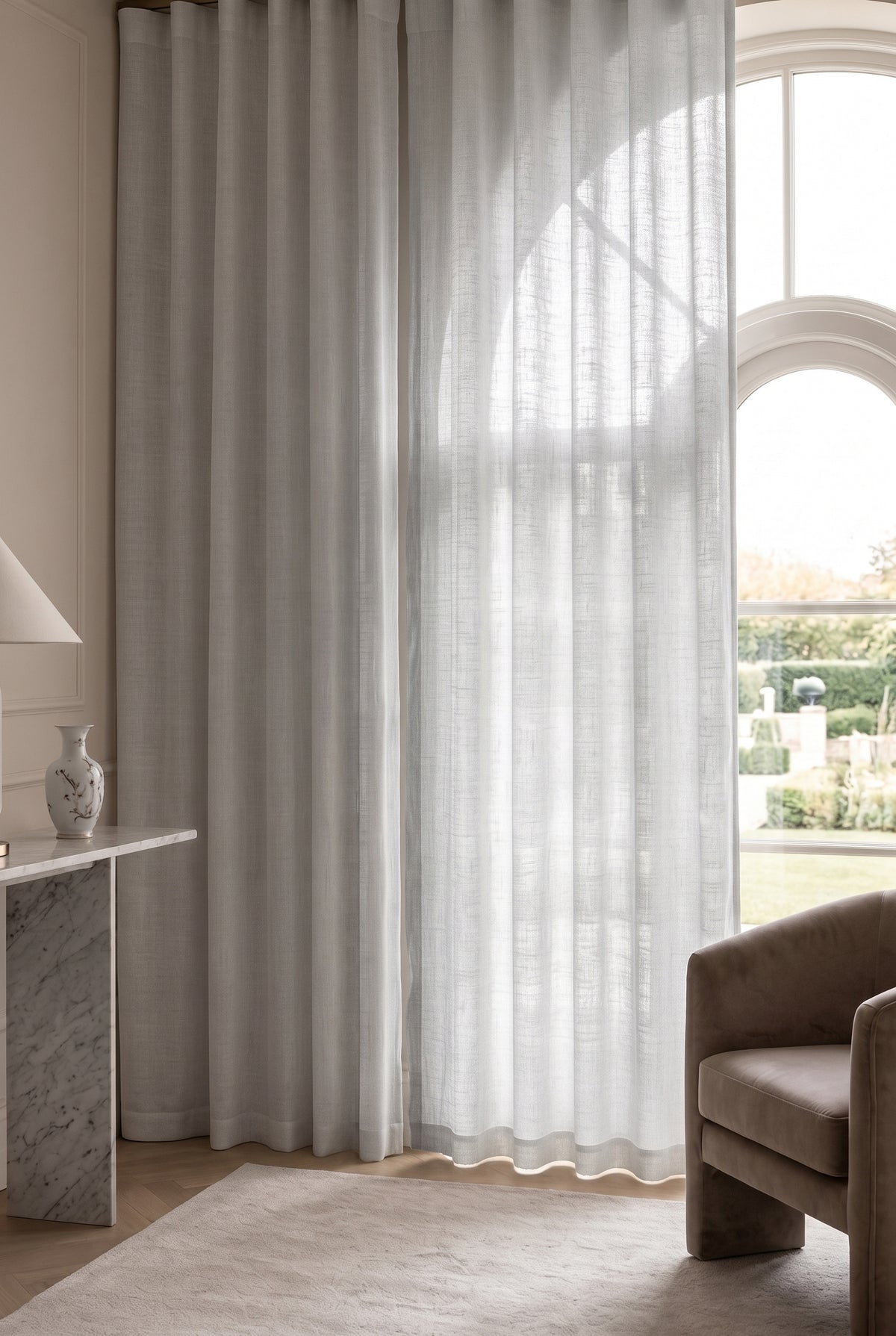 Carraig Dove - Sheer Curtain