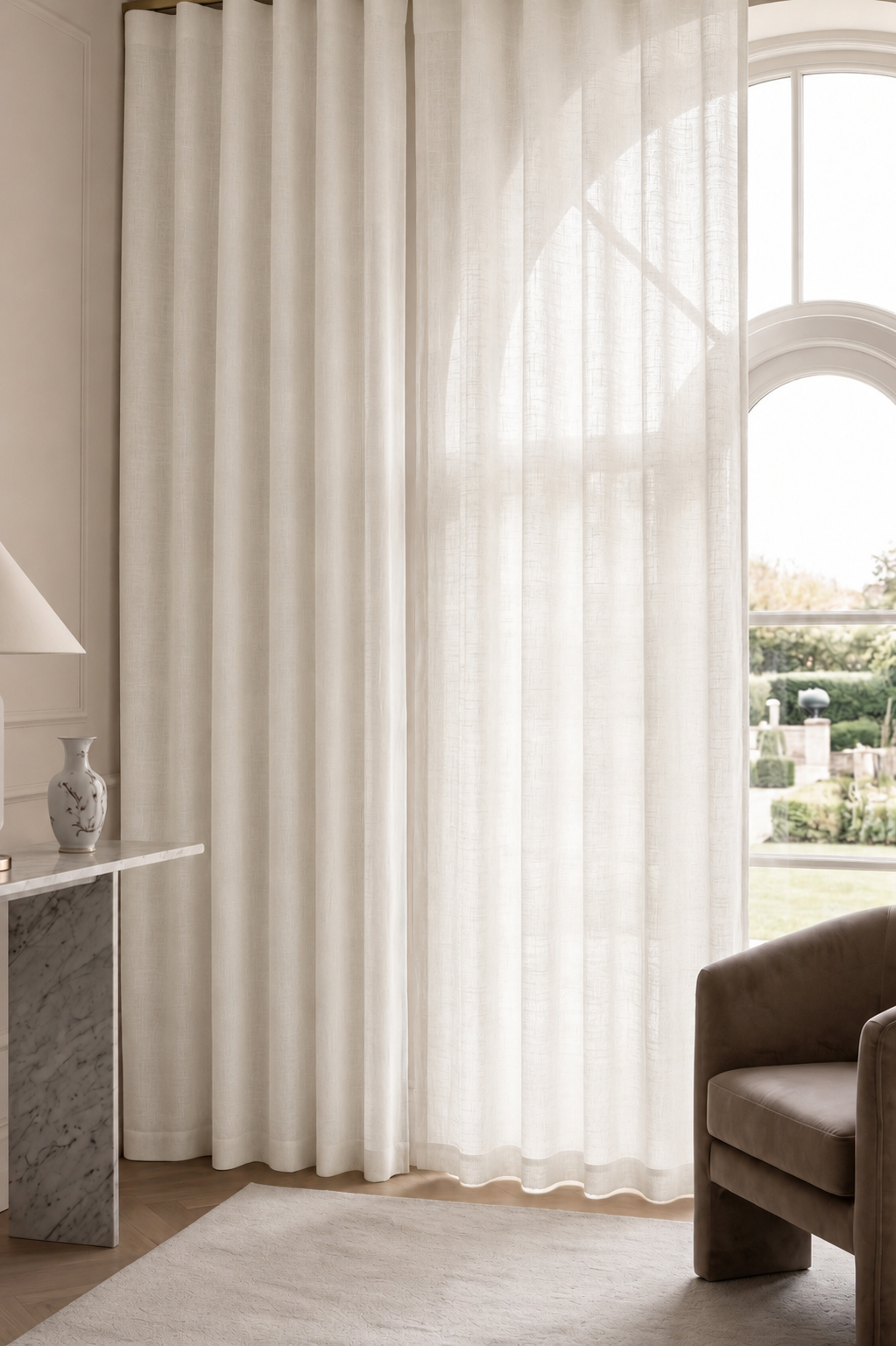 Carraig Pearl - Sheer Curtain