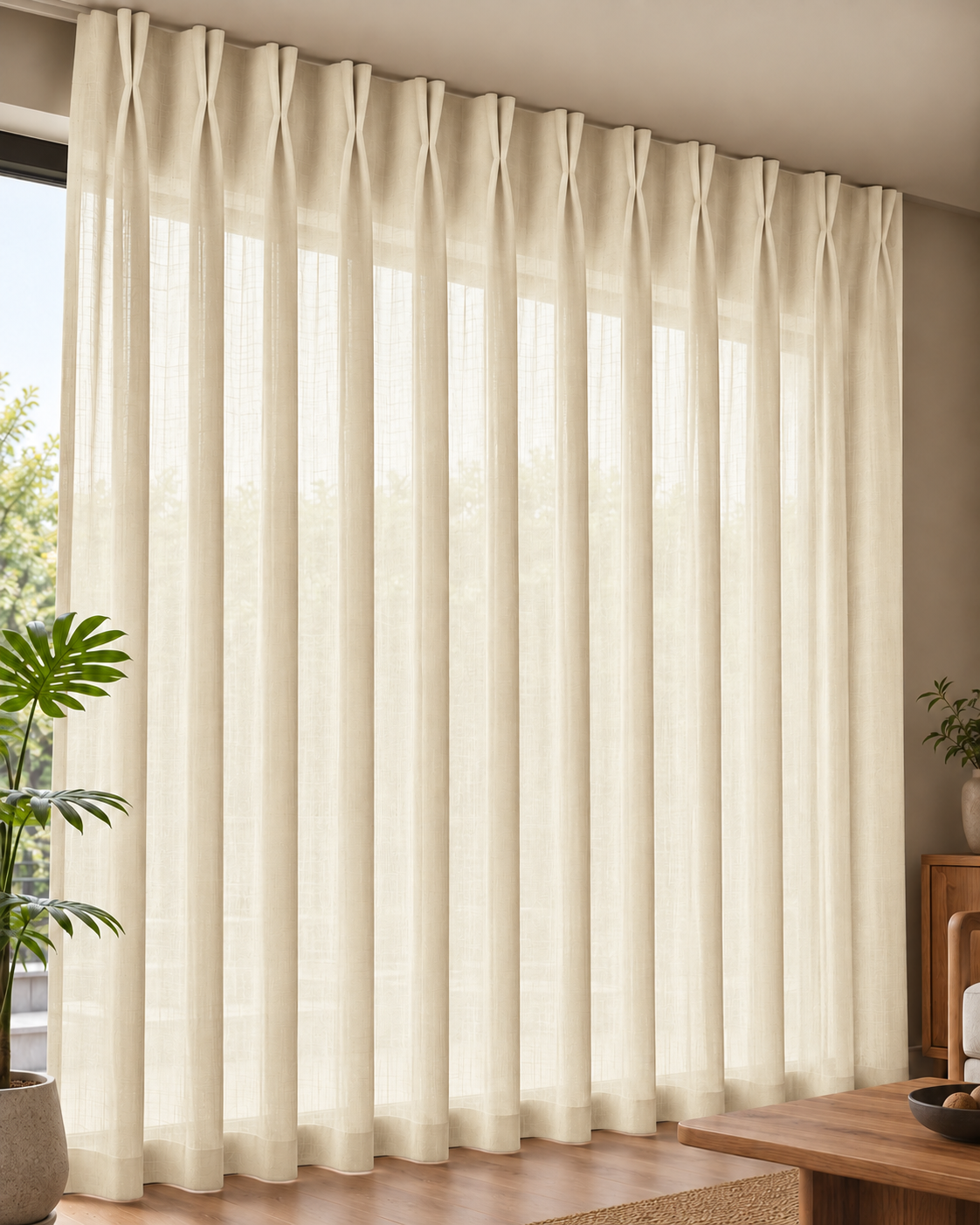 Carraig Wheat - Sheer Curtain