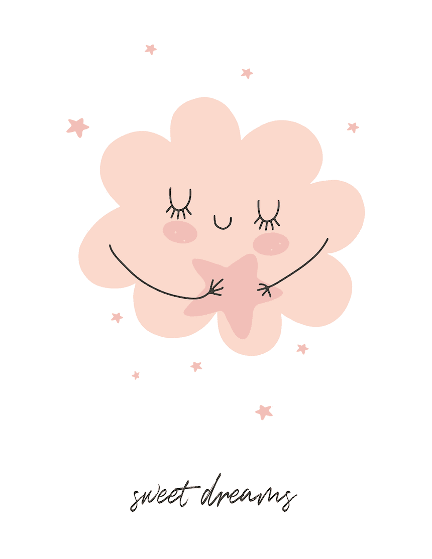 Celestial Hug: Cloud and Star Wall  