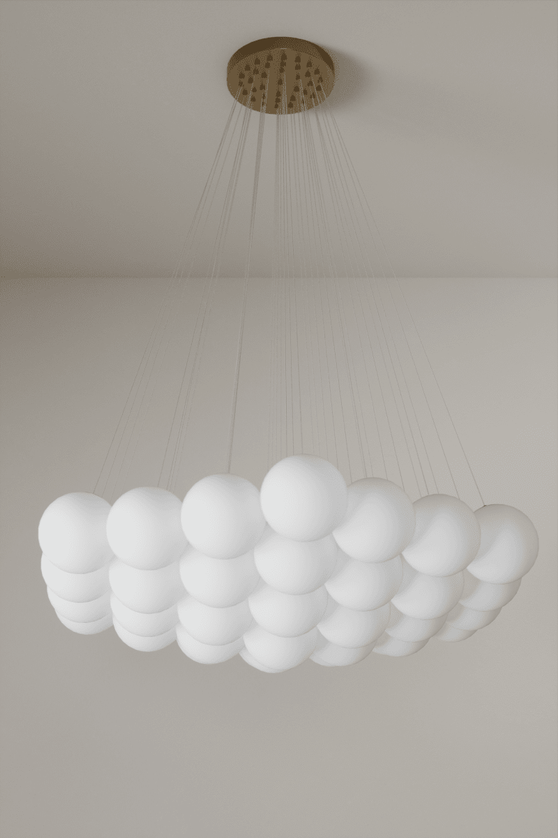 Cloudlight Harmony: Glass Bubble Ceiling Lamp 37 Glass Globes 