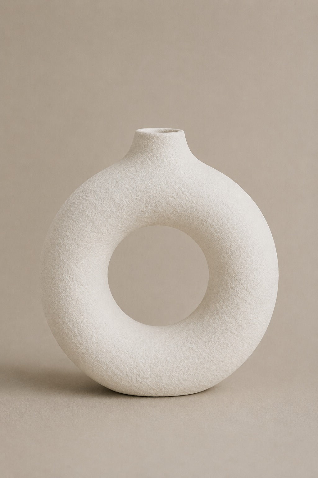 Cirel White Ceramic Sculptural Vase