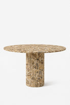 Claire Beige Terrazzo Round Dining Table