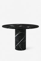 Claire Black Marquina Round Dining Table