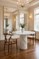 Claire Viola White Round Dining Table