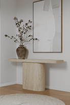 Petra Travertine Console Table Homekode 