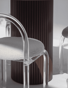 Cornelia White Travertine Dining Table (4 Base Colors) L100 x W100 x H75 x 2CM (Top Thickness) Borwn 