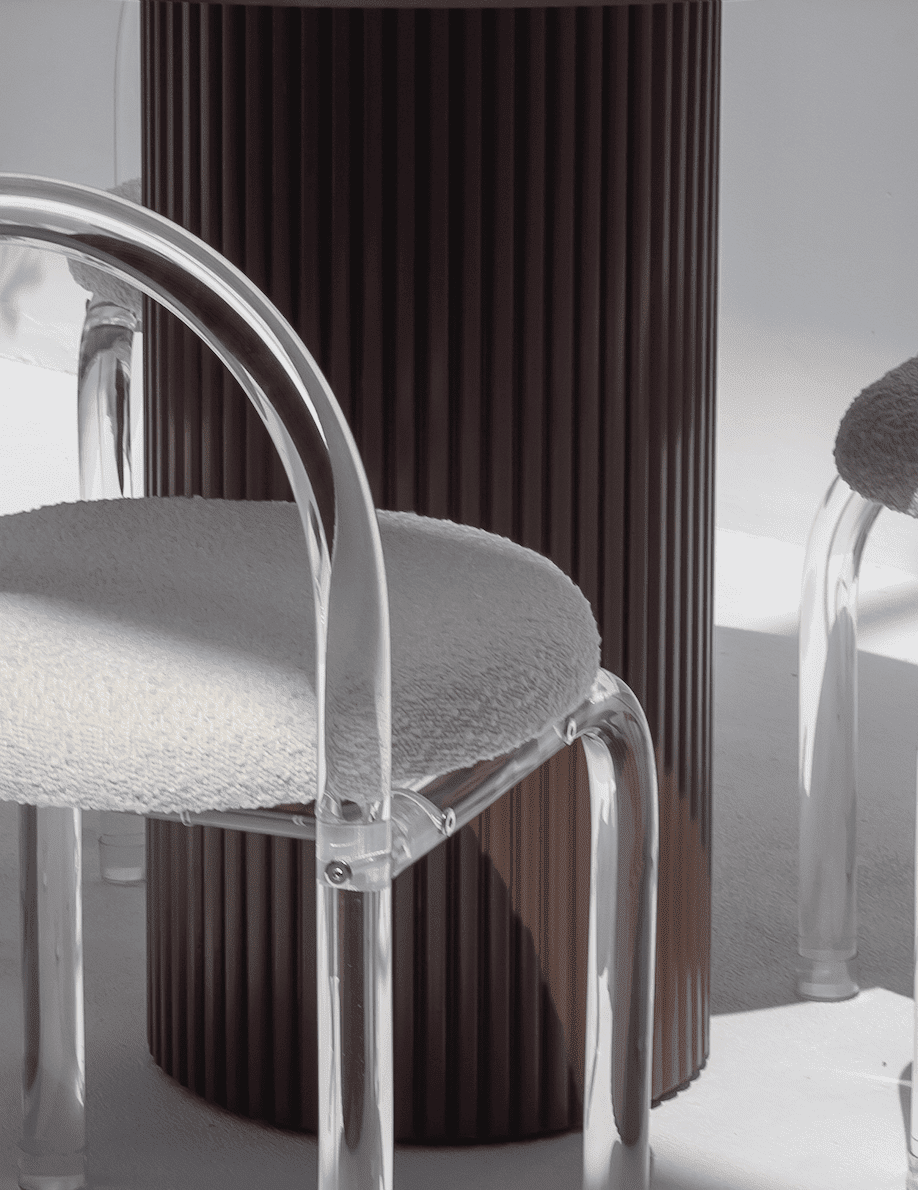 Cornelia White Travertine Dining Table (4 Base Colors) L100 x W100 x H75 x 2CM (Top Thickness) Borwn 