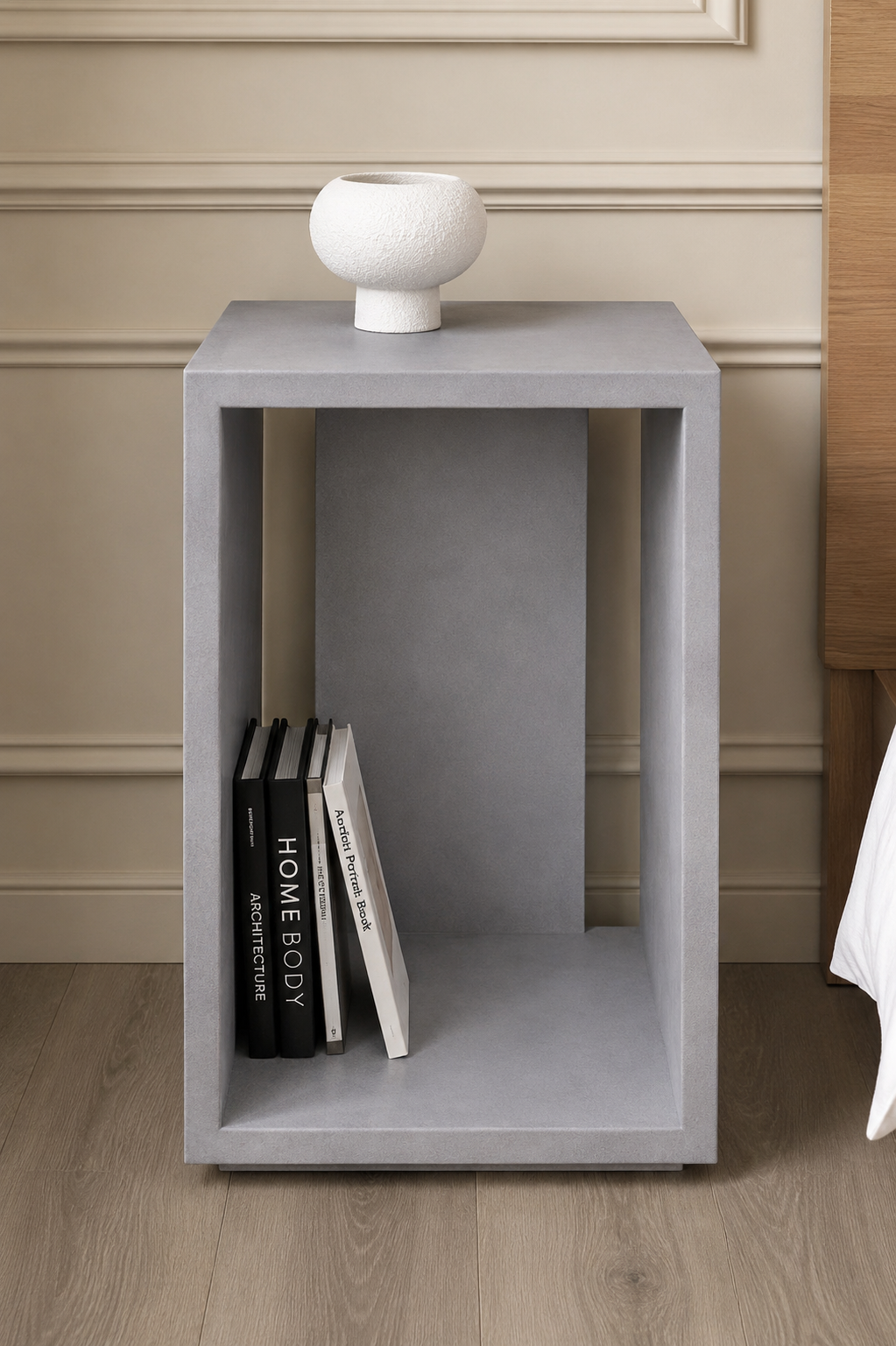 Corvin Ash Grey Microconcrete Side Table