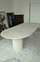 Valeria Crema Oval Top Dining Table (5 Sizes) MGH 