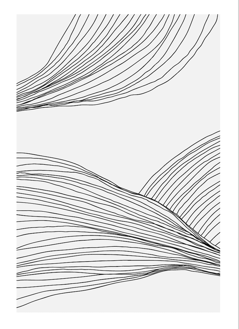 Cross Contours Abstract Wall II  