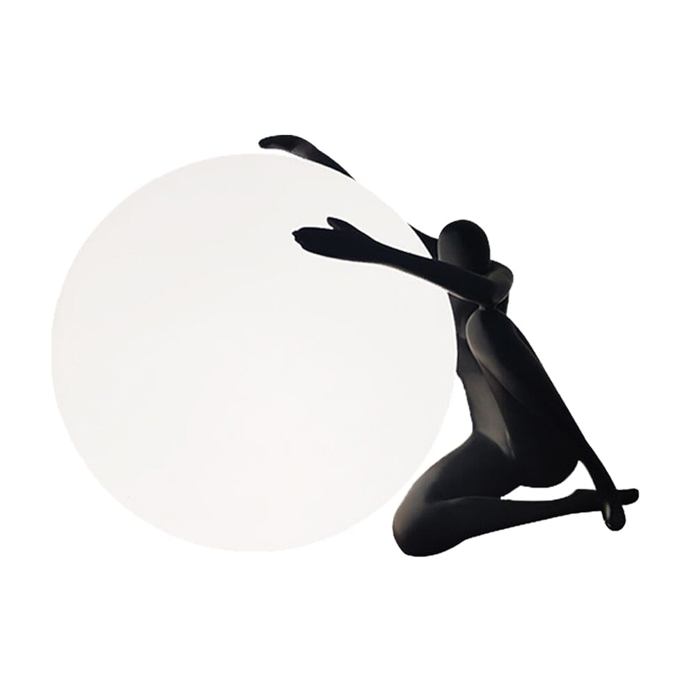 Humanoid Sculpture Moon Table Lamp Home 