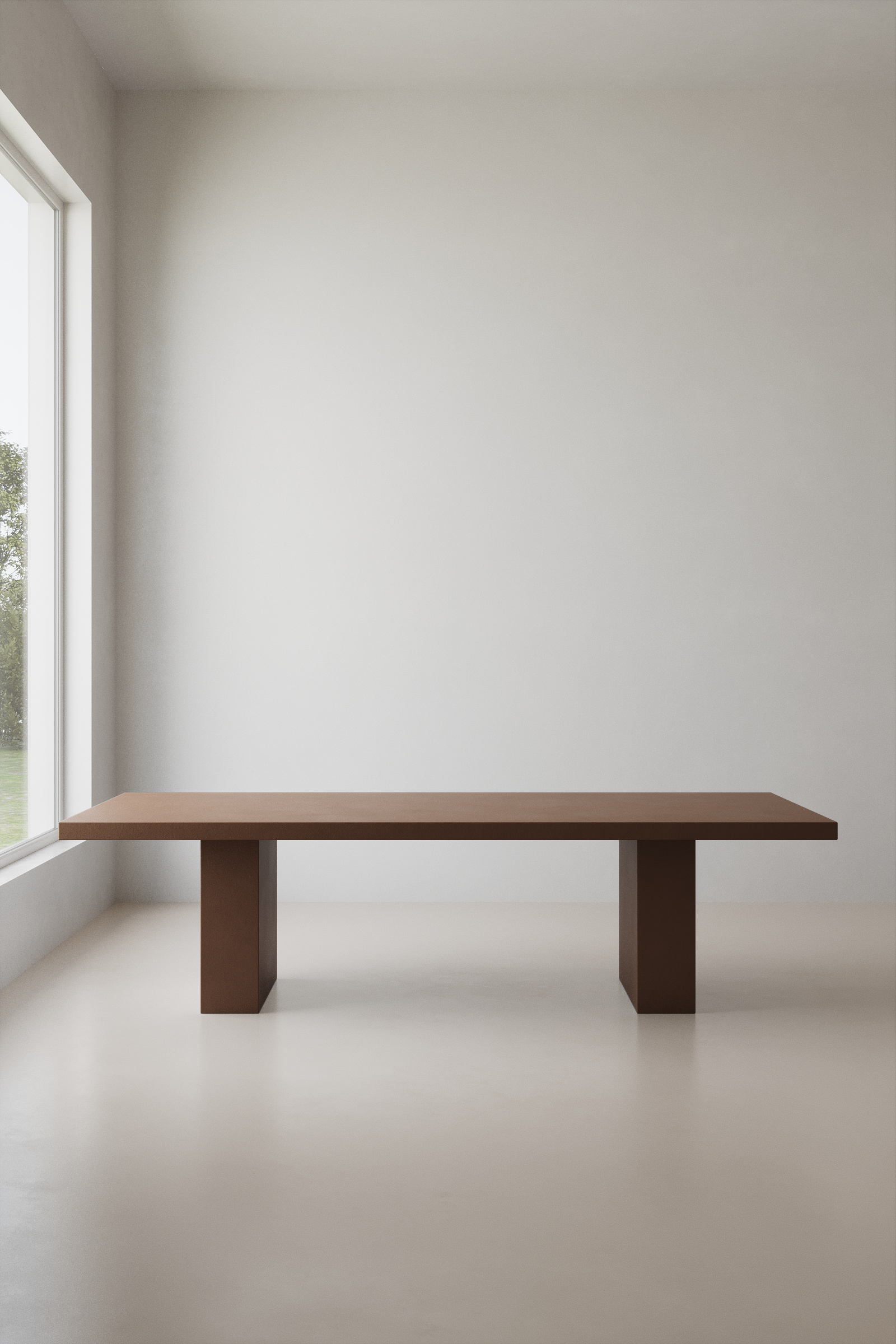 Avencia Mocha Mousse Micro Concrete Dining Table