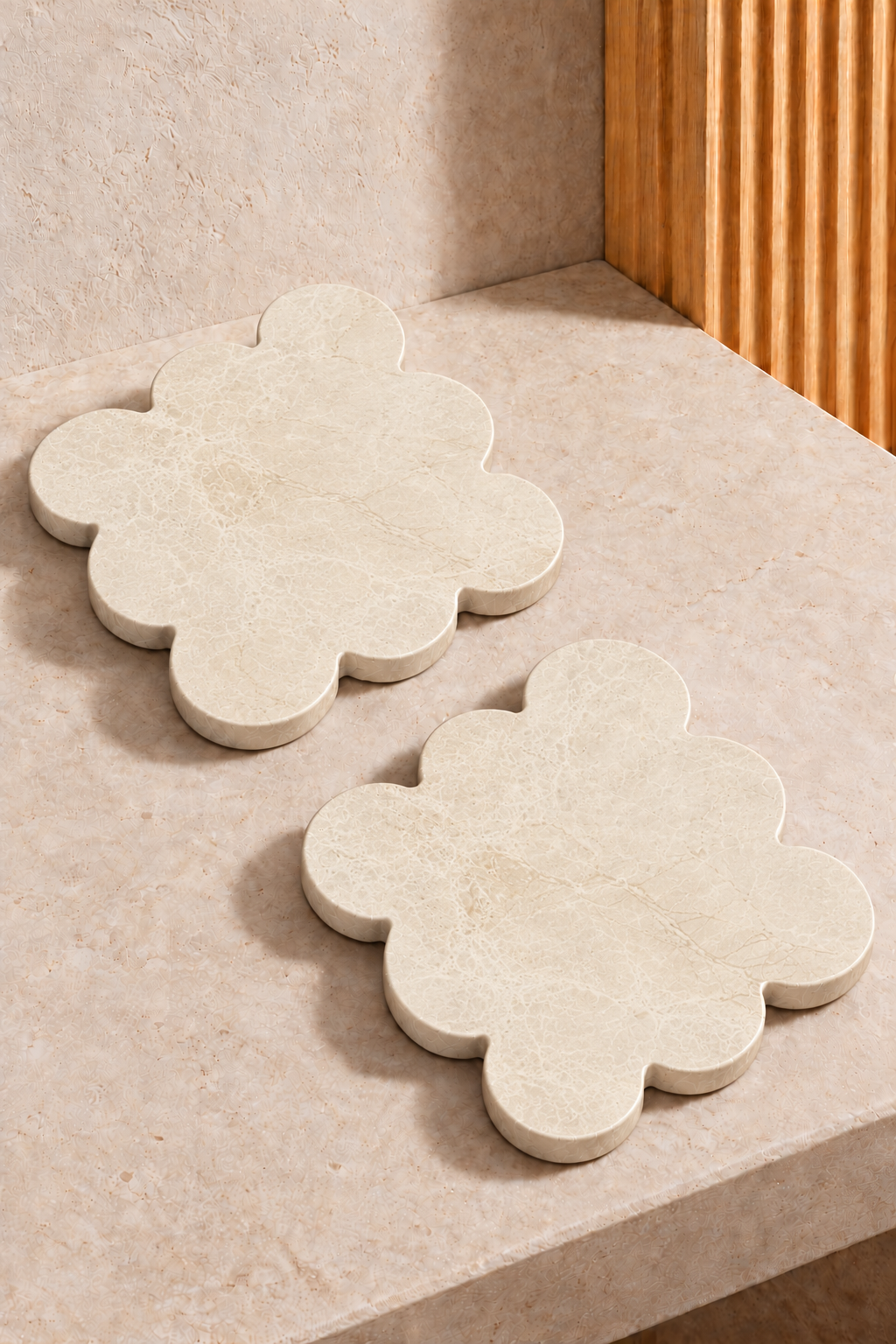Dovra Crema Uno Marble Square Coaster