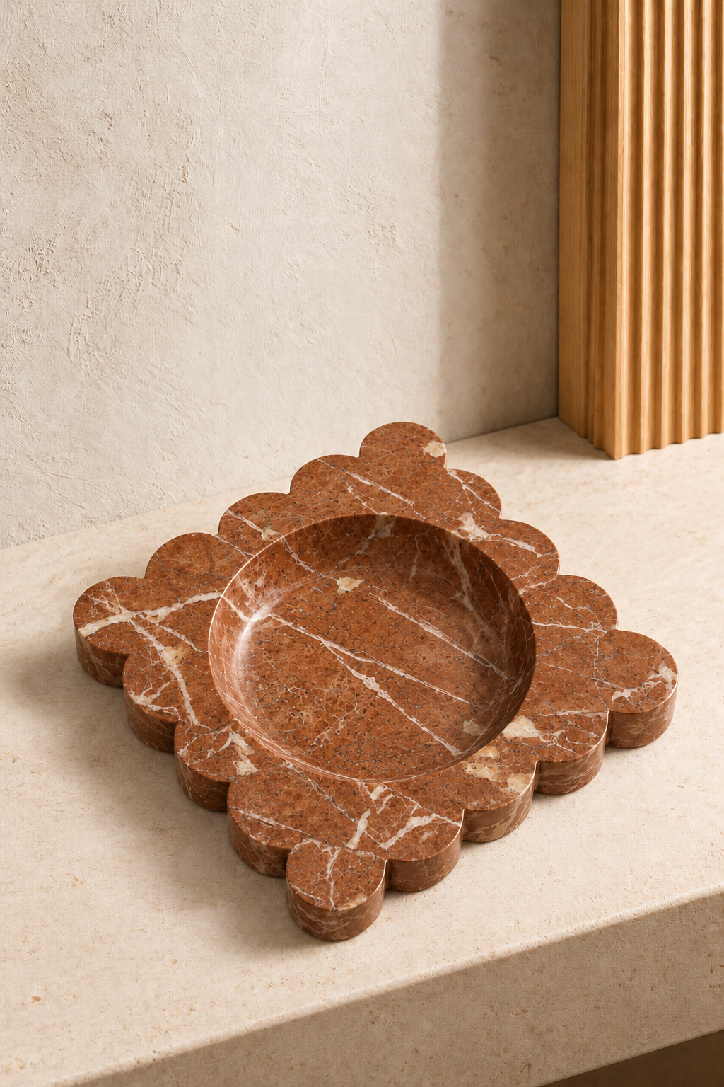 Dovra Rossa Aliganti Marble Square Ashtray