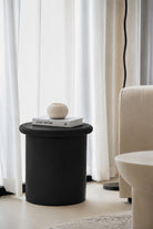 Eirini Black Microconcrete Side Table