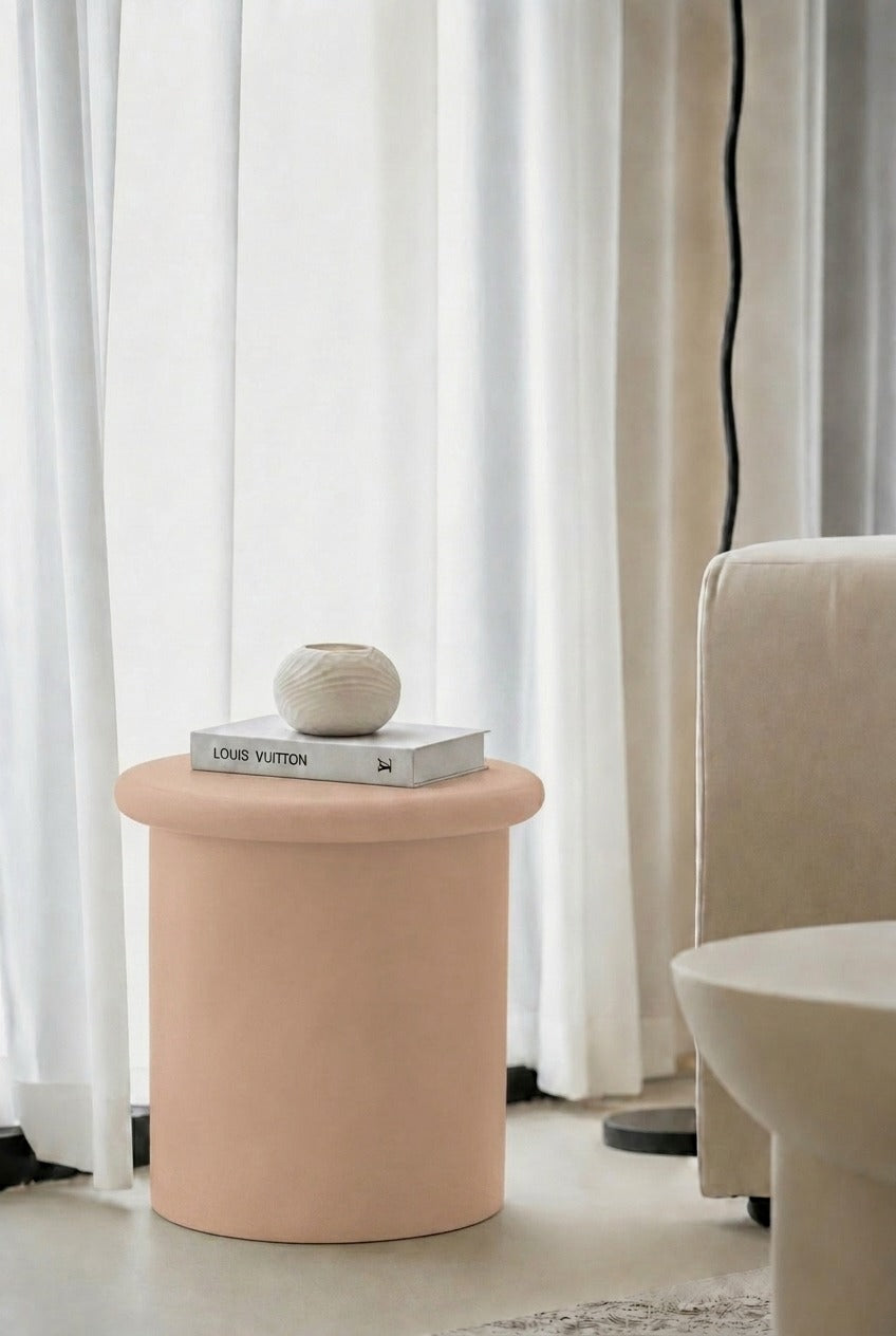 Eirini Blush Pink Microconcrete Side Table
