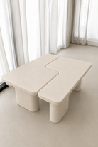 Eldrin Light Beige Microconcrete Coffee Table